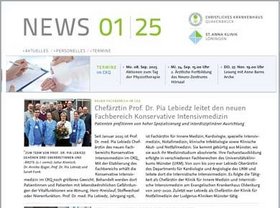 Newsletter 1/2025 Auschnitt der Titelseite