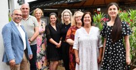 Rezertifizierung ist immer Teamarbeit (v.l.): Dr. Florian Thienel, Klaus-Martin Roelver, Hiltrud Bruns, Konstantina Pavlidou, Christina Thünemann, Maike Elbers, Karin Mundt und Ermelinda Methoxha