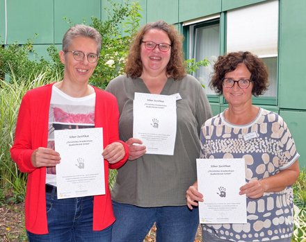 Hygienefachpflegekräfte Petra Bunger, Iris Poppe und Ulrike Fischer